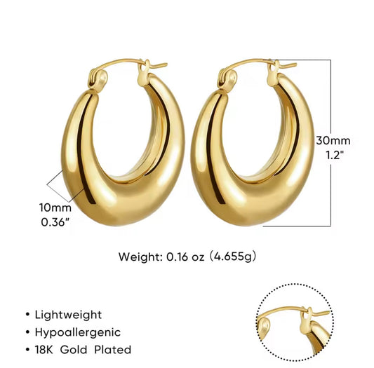 Chunky Hoop Earrings