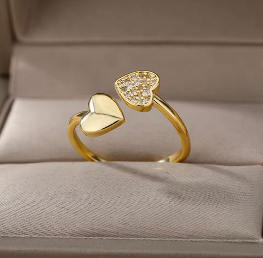 Double Heart Ring