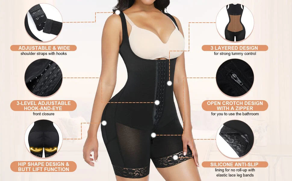 Tummy control butt lifter body shaper